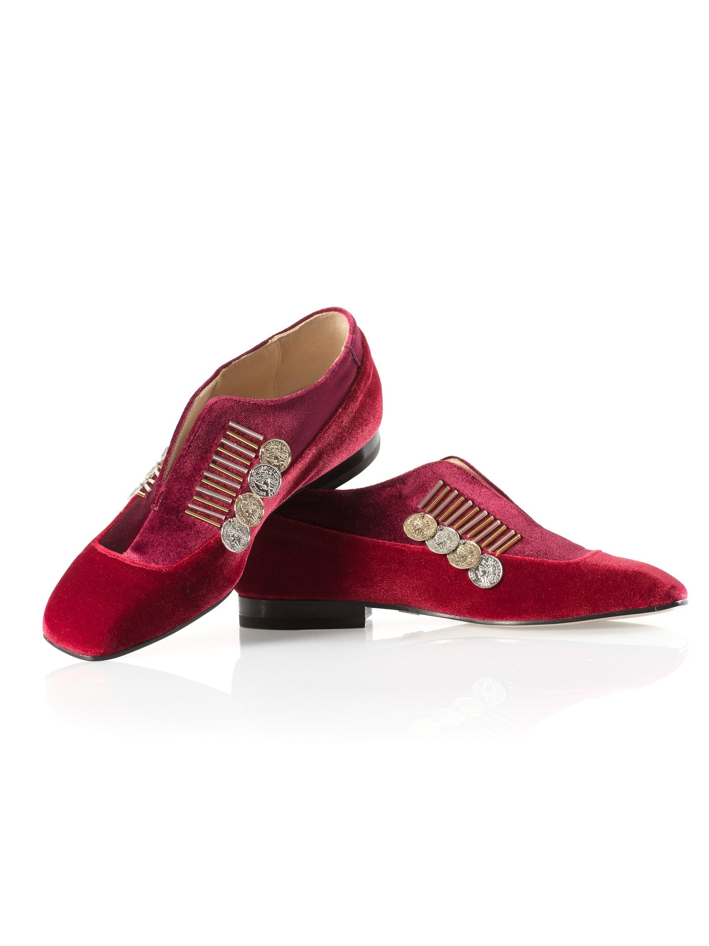 Traviata Flat In Red Bordeaux
