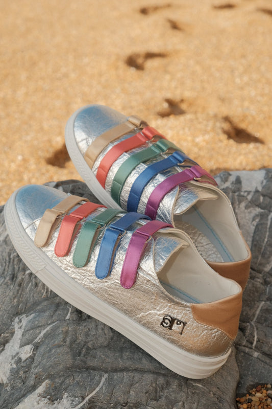 Piña Sneaker -Bio Materials- in Silver Rainbow