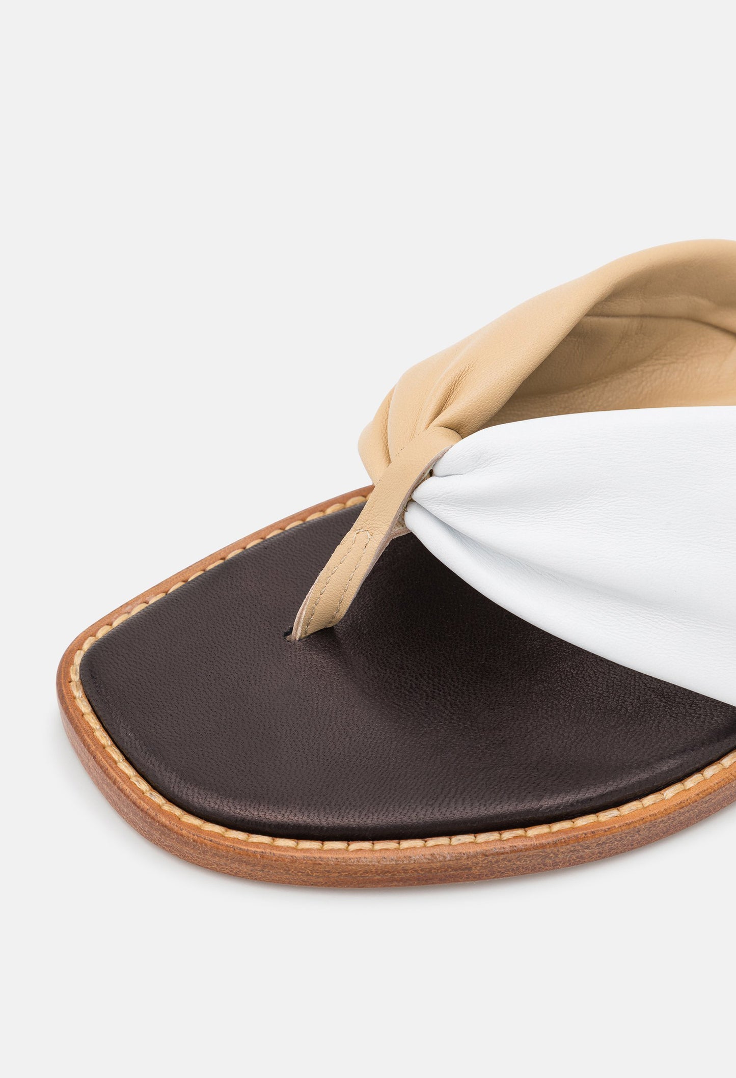 The Karla Flip Flop In Neutrals: Sand/White/Black