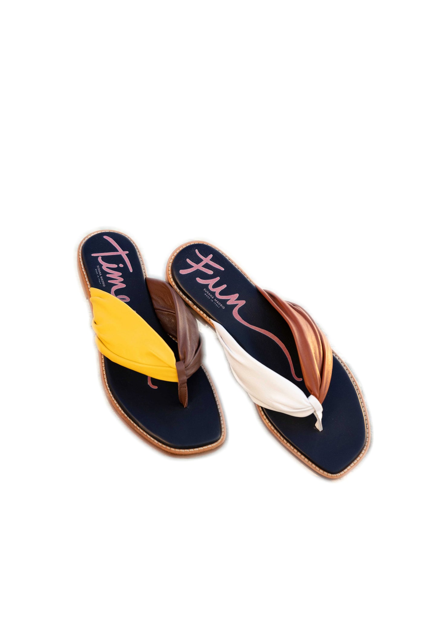 The Explorer Flip Flop In Browns & Mustard