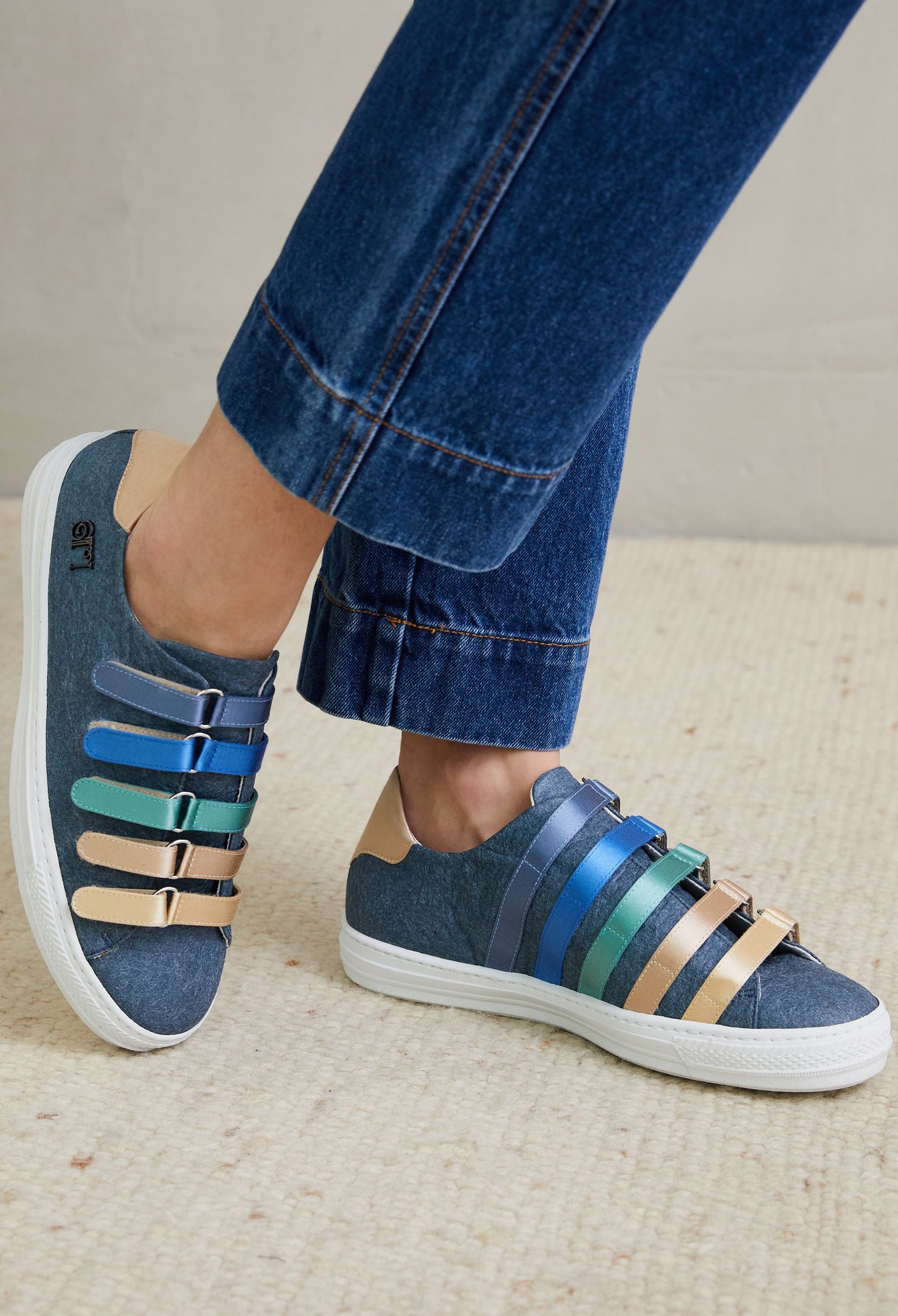 Piña Sneaker -Bio Materials- in Indigo Greens