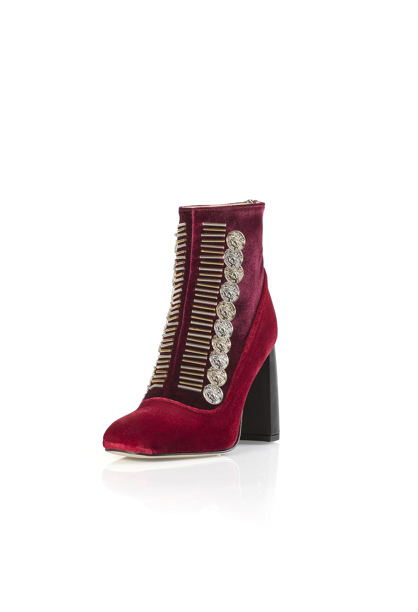 Traviata Bootie In Red & Bordeaux