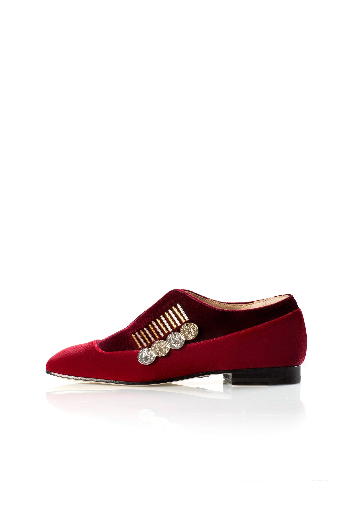 Traviata Flat In Red Bordeaux