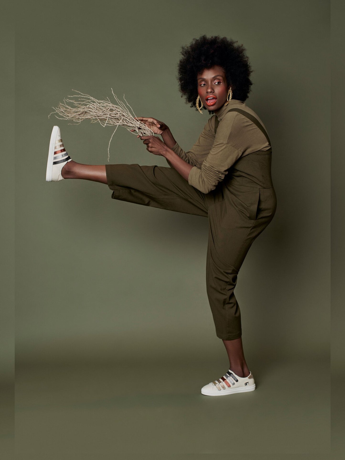 Piña Sneaker -Bio Materials- in Indigo Greens